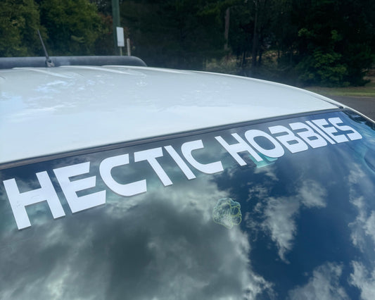 Hectic Hobbies Original Banner - White